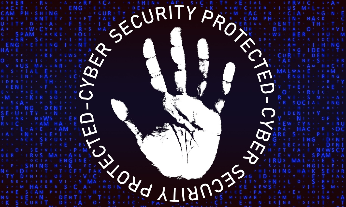A logo depicting cyber security protection