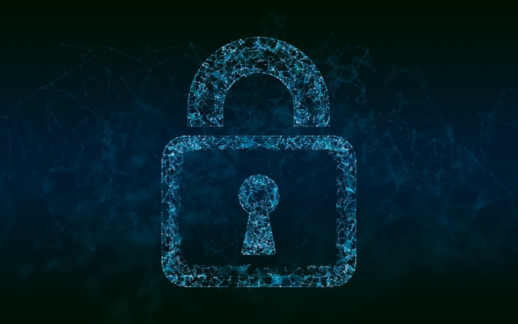 A padlock depicting cybersecurity